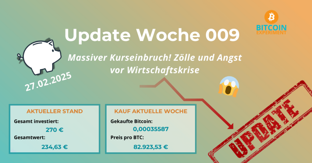 Bitcoin Experiment Sparplan Kauf Woche 009